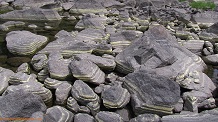 Pollen striped rocks